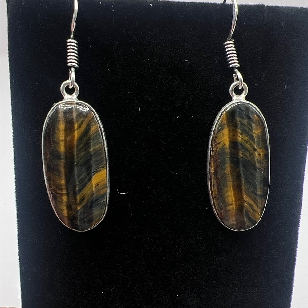 NEW Elegant Tiger's Eye Drop Earrings